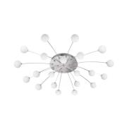 LED-Deckenleuchte inkl. Switch Dimmer Nickel / Glas 1 Stück Metall Hel...