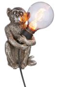 Tischleuchte Design Figur Monkey Silberfarben