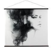 Bild 120x140cm schwarz / weiss KAKEMONO MARIE von Werner Voß