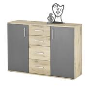 Kommode inkl. 2 Türen und 4 Schubladen BC1043 von Bega Grau / Viking O...