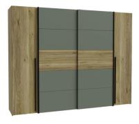 Schrank 270 cm breit NARAGO Salbei Grün / Artisan