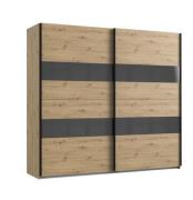 Schwebetürenschrank 2-türig mit Glaselementen Breite ca. 225 cm ALTONA...