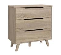 Kommode inkl. 3 Schubladen VANKKA von Forte Sonoma Eiche