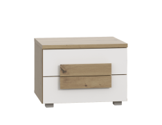 Nachtkommode ARKINA von Forte Artisan Eiche / Weiß