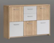Sideboard Quadro Sonoma Eiche/Weiß