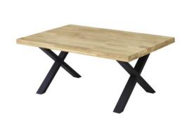 Couchtisch ca.110x43x70 cm Eiche Massiv / Metall schwarz