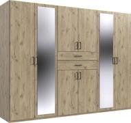 Kleiderschrank  8-trg. Inkl. 2 Spiegel ca.270x208x58 cm Viking-Oak