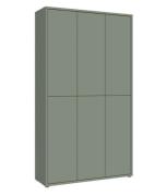 Schuhschrank 6-trg 192 cm hoch Salbeigrün
