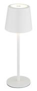 LED-Tischleuchte inkl. Tochdimmer und USB mit Akku Metall Weiss Matt