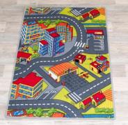 80x120 Teppich für Kinder Strasse Mehrfarbig