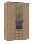 Drehtürenschrank mit Kranz 3-trg. Artisan-Eiche-Nachbildung