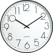 WANDUHR rund 1 Stück arabische Zahlen Schwarz, Weiß