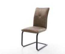 Freischwinger Maddy-Flex Mikrofaser Taupe Vintage Freischwinger flach ...