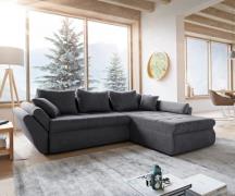 Ecksofa Loana 275x185 Graphite Schlaffunktion Ottomane variabel