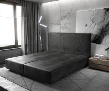 Boxspringgestell Dream-Well 180x200 cm Mikrofaser Anthrazit Vintage