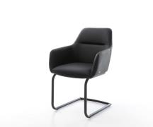 Freischwinger Pejo-Flex Echt-Leder Schwarz Freischwinger rund Schwarz ...