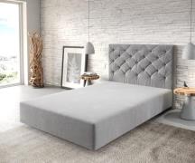 Boxspringgestell Dream-Great Mikrofaser Grau 120x200 cm