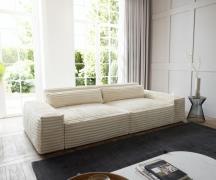 Big-Sofa Sirpio XL 270x130 cm Plüschcord Beige