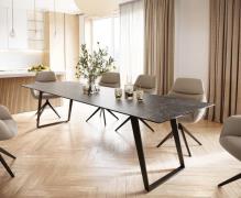 Esstisch Edge 300x100 Keramik Laminam® Nero Greco Anthrazit Metall Sch...