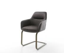 Freischwinger Pejo-Flex Mikrofaser Anthrazit Vintage Freischwinger fla...