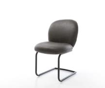 Freischwinger Nube-Flex Mikrofaser Anthrazit Vintage Freischwinger run...