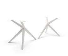 Tischgestell Estelar rund Metall Weiß (2er-Set)