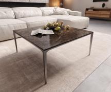 Couchtisch Levente 85x85 cm Keramik Laminam® Emperador Extra Lucidato ...