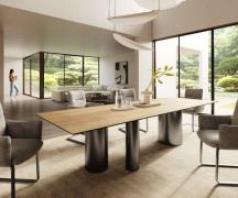 Esstisch Edge 300x100 Keramik Laminam® Sabbia Eichefarbig Troa Edelsta...