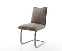 Freischwinger Lelio-Flex Mikrofaser Taupe Vintage Freischwinger flach ...