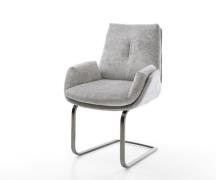 Freischwinger Clea-Flex Chenille Silbergrau Freischwinger flach Graphi...