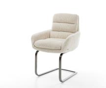 Freischwinger Abelia-Flex mit Armlehnen Cord Beige Freischwinger flach...