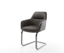 Freischwinger Pejo-Flex Mikrofaser Anthrazit Vintage Freischwinger fla...