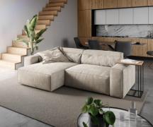 Ecksofa Sirpio 230x150 cm Cord Beige Recamiere variabel