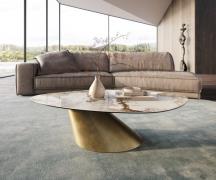 Couchtisch Edge Organisch 140x76 cm Keramik Minas Melange Conis Metall...