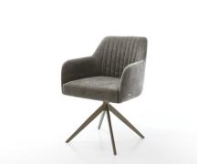 Drehstuhl Greg-Flex Bouclé Soft Schlamm Kreuzgestell breit Effektfinis...