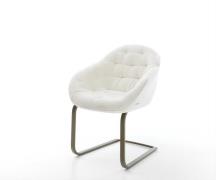 Freischwinger Gaio-Flex Bouclé Soft Beige Freischwinger flach Effektfi...
