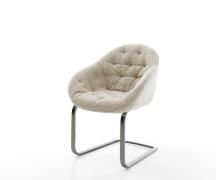 Freischwinger Gaio-Flex Webstoff Soft Beige Freischwinger flach Graphi...