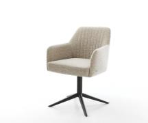 Drehstuhl Greg-Flex Webstoff Soft Beige Fußkreuz Schwarz 360° drehbar ...