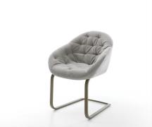 Freischwinger Gaio-Flex Strukturstoff Soft Grau Freischwinger flach Ef...