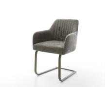 Freischwinger Greg-Flex Bouclé Soft Schlamm Freischwinger flach Effekt...