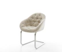 Freischwinger Gaio-Flex Webstoff Soft Beige Freischwinger flach Edelst...