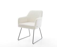 Esszimmerstuhl Greg-Flex Bouclé Soft Beige Kufengestell Schwarz Tasche...