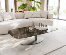 Couchtisch Edge Boot 140x80 cm Keramik Laminam® Emperador Extra Lucida...