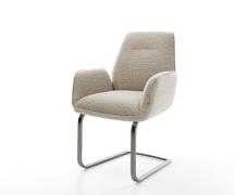 Freischwinger Zoa-Flex Webstoff Soft Beige Freischwinger flach Graphit...