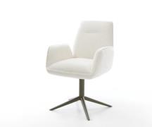 Drehstuhl Zoa-Flex Bouclé Soft Beige Fußkreuz Effektfinish Titan 360° ...