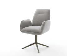 Drehstuhl Zoa-Flex Strukturstoff Soft Grau Fußkreuz Effektfinish Titan...