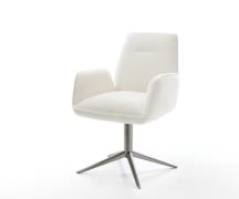 Drehstuhl Zoa-Flex Bouclé Soft Beige Fußkreuz Graphit 360° drehbar Wip...