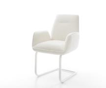 Freischwinger Zoa-Flex Bouclé Soft Beige Freischwinger flach Weiß Tasc...