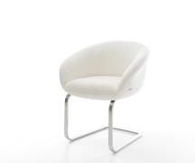 Freischwinger Vinka-Flex mit Armlehnen Bouclé Soft Beige Freischwinger...