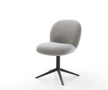 Drehstuhl Nube-Flex Strukturstoff Soft Grau Fußkreuz Schwarz 360° dreh...